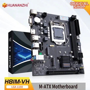 Материнская плата HUANANZHI H81M VH M-ATX для Intel LGA 1150 С поддержкой i3 i5 i7 DDR3 1333 1600 МГц 16 ГБ SATA M.2 USB, VGA, HDMI-Совместимая