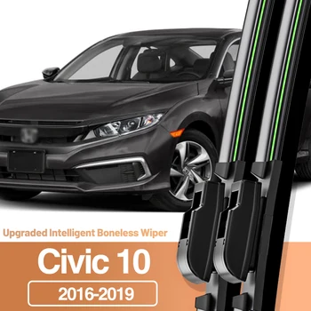 2 шт. для Honda Civic 10 2016-2019 Щетки стеклоочистителя переднего стекла Аксессуары для окон 2017 2018