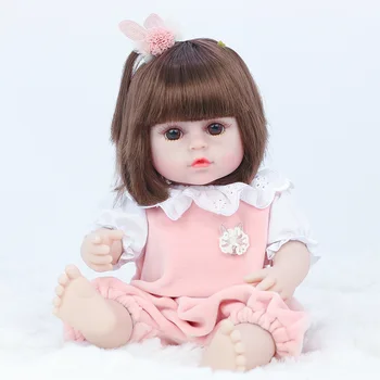 В наличии 38-сантиметровая кукла-Реборн, имитирующая детскую виниловую мягкую клеевую симпатичную куклу-симуляцию, детская игрушка, Распродажа кукол