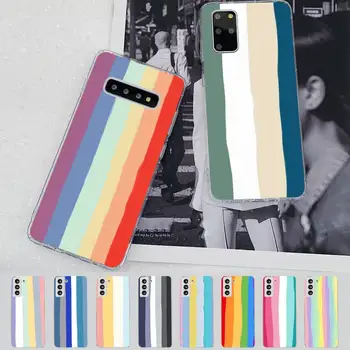 Красочный чехол для телефона в радужную полоску для Samsung S21 A10 для Redmi Note 7 9 для Huawei P30Pro Honor 8X 10i чехол